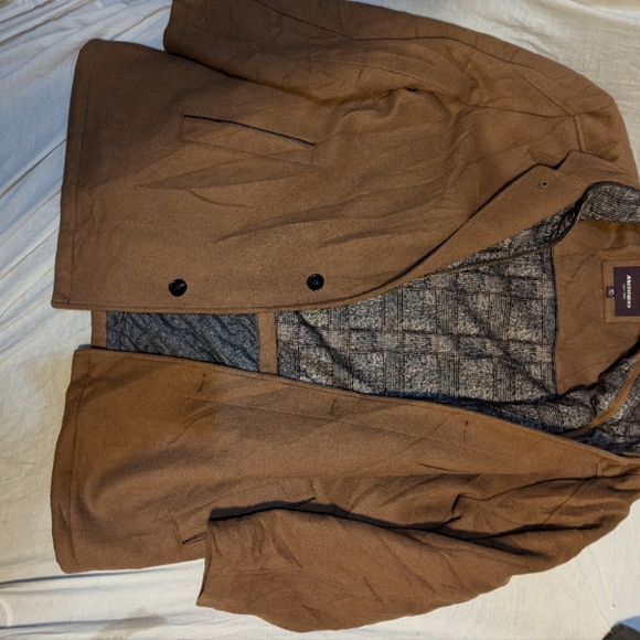 Johnston and Murphy XXL brown wool coat - Picture 13 of 14
